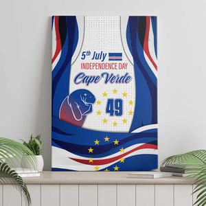 Cape Verde Canvas Wall Art with Independence Day 5th July Flag Celebration Spirit