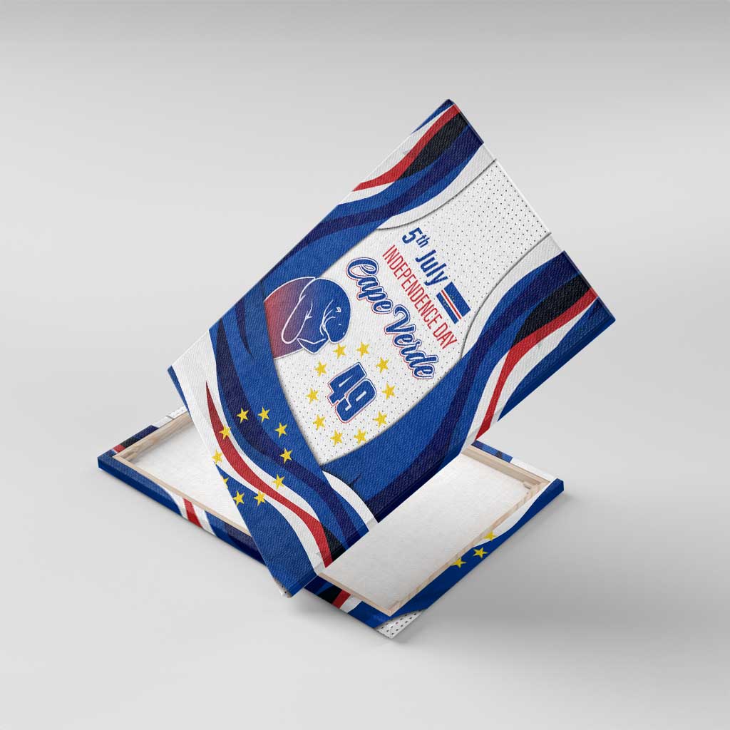 Cape Verde Canvas Wall Art with Independence Day 5th July Flag Celebration Spirit