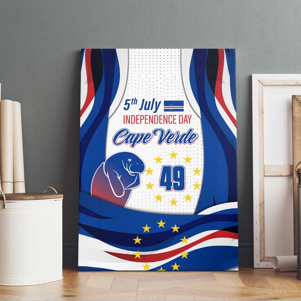 Cape Verde Canvas Wall Art with Independence Day 5th July Flag Celebration Spirit