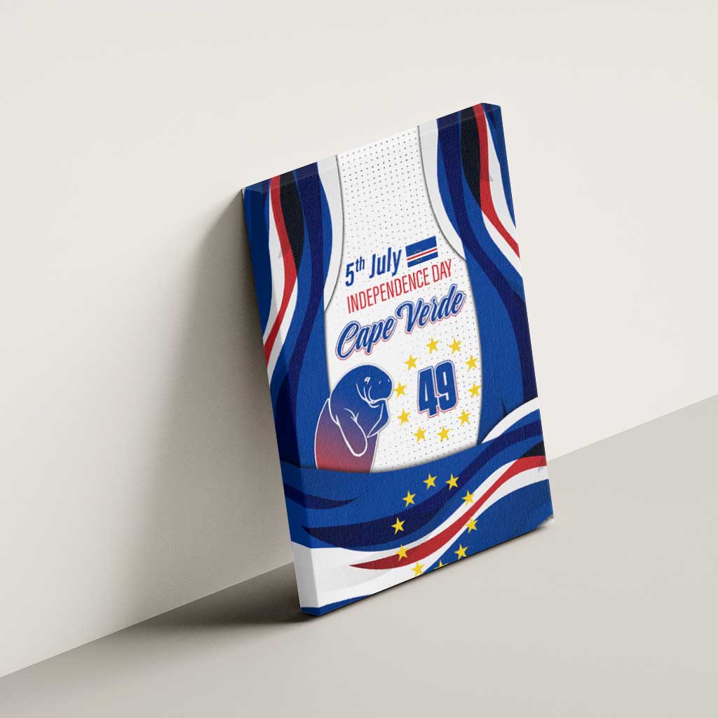 Cape Verde Canvas Wall Art with Independence Day 5th July Flag Celebration Spirit