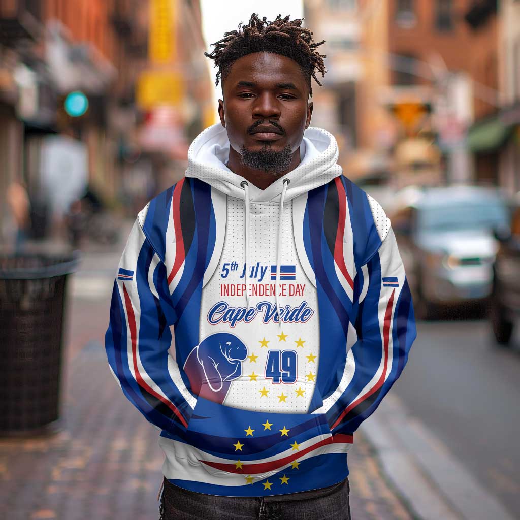 Cape Verde Hoodie with Independence Day 5th July Flag Celebration Spirit