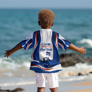 Cape Verde Kid Hawaiian Shirt with Independence Day 5th July Flag Celebration Spirit