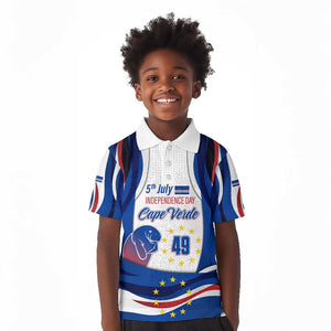 Cape Verde Kid Polo Shirt with Independence Day 5th July Flag Celebration Spirit