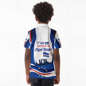 Cape Verde Kid Polo Shirt with Independence Day 5th July Flag Celebration Spirit