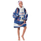 Cape Verde Kid Wearable Blanket Hoodie with Independence Day 5th July Flag Celebration Spirit