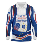 Cape Verde Long Sleeve Polo Shirt with Independence Day 5th July Flag Celebration Spirit