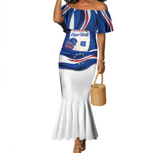 Cape Verde Mermaid Dress with Independence Day 5th July Flag Celebration Spirit