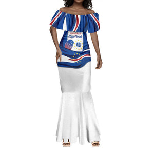 Cape Verde Mermaid Dress with Independence Day 5th July Flag Celebration Spirit
