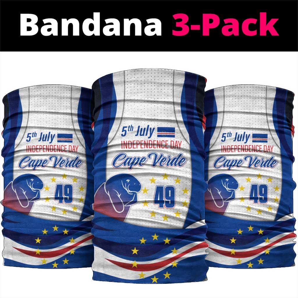 Cape Verde Neck Gaiter with Independence Day 5th July Flag Celebration Spirit - African Pride