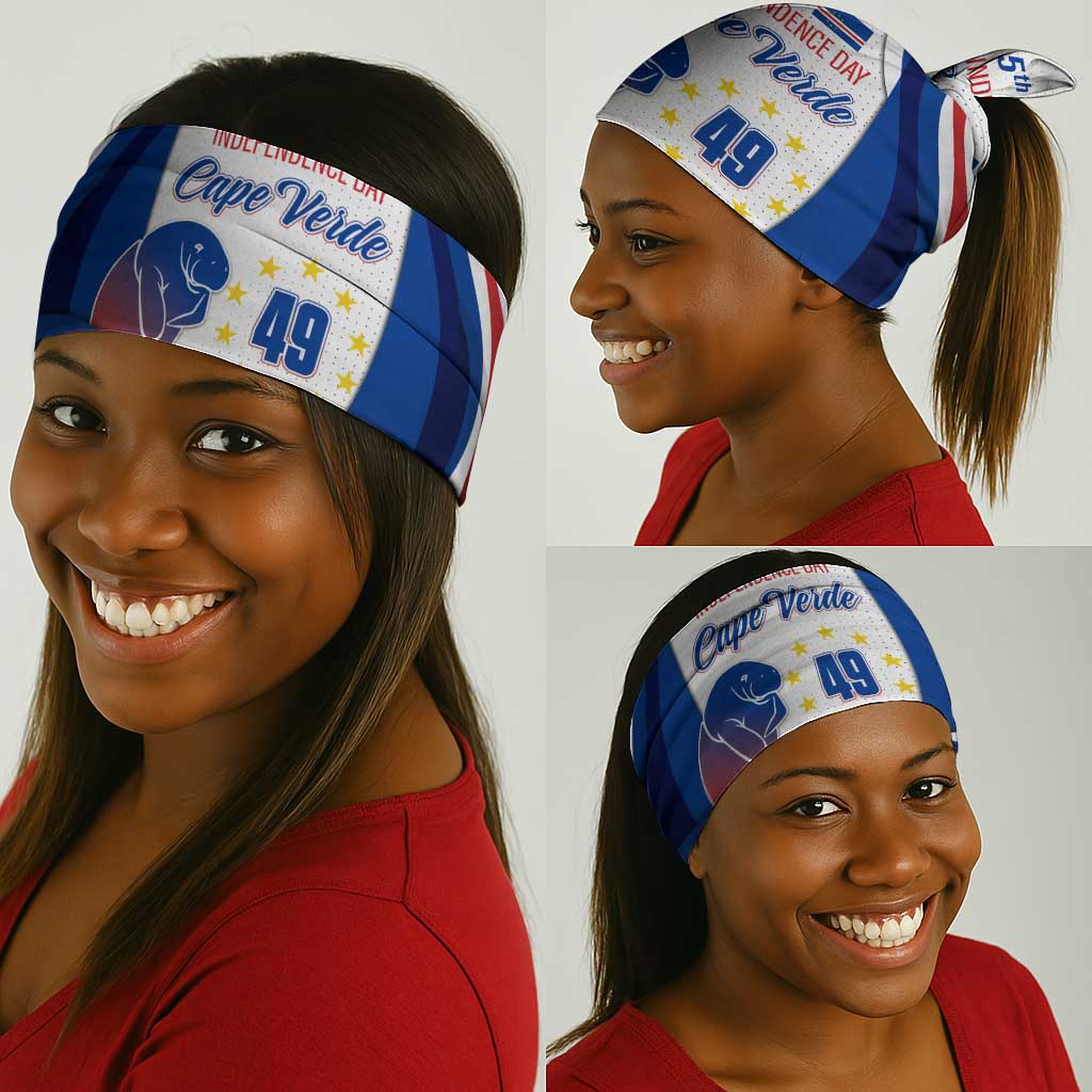 Cape Verde Neck Gaiter with Independence Day 5th July Flag Celebration Spirit - African Pride