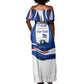 Cape Verde Off Shoulder Maxi Dress with Independence Day 5th July Flag Celebration Spirit