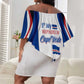 Cape Verde Off Shoulder Short Dress with Independence Day 5th July Flag Celebration Spirit