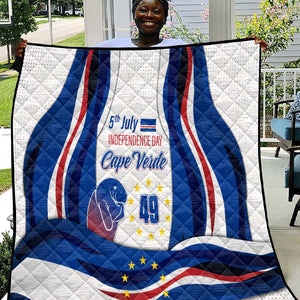 Cape Verde Quilt with Independence Day 5th July Flag Celebration Spirit
