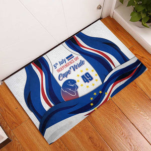 Cape Verde Rubber Doormat with Independence Day 5th July Flag Celebration Spirit