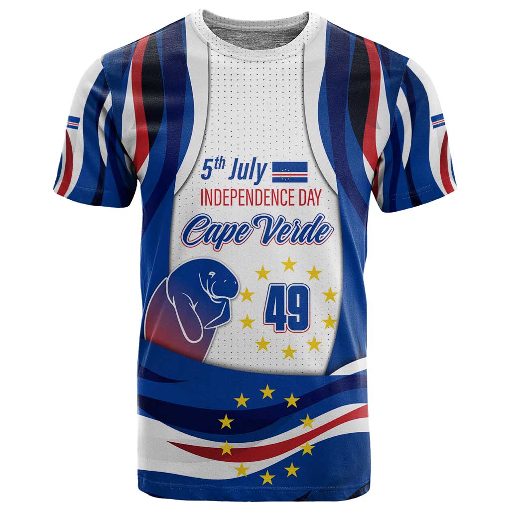 Cape Verde T shirt with Independence Day 5th July Flag Celebration Spirit