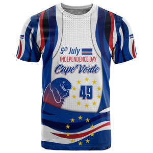 Cape Verde T shirt with Independence Day 5th July Flag Celebration Spirit