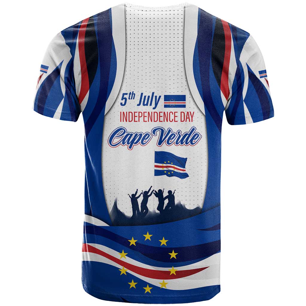 Cape Verde T shirt with Independence Day 5th July Flag Celebration Spirit