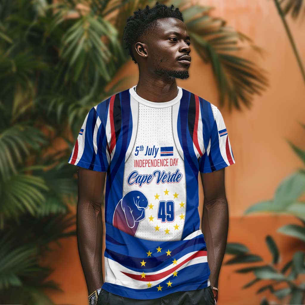 Cape Verde T shirt with Independence Day 5th July Flag Celebration Spirit
