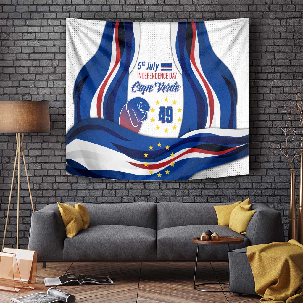 Cape Verde Tapestry with Independence Day 5th July Flag Celebration Spirit