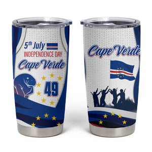 Cape Verde Tumbler Cup with Independence Day 5th July Flag Celebration Spirit