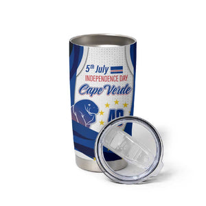 Cape Verde Tumbler Cup with Independence Day 5th July Flag Celebration Spirit