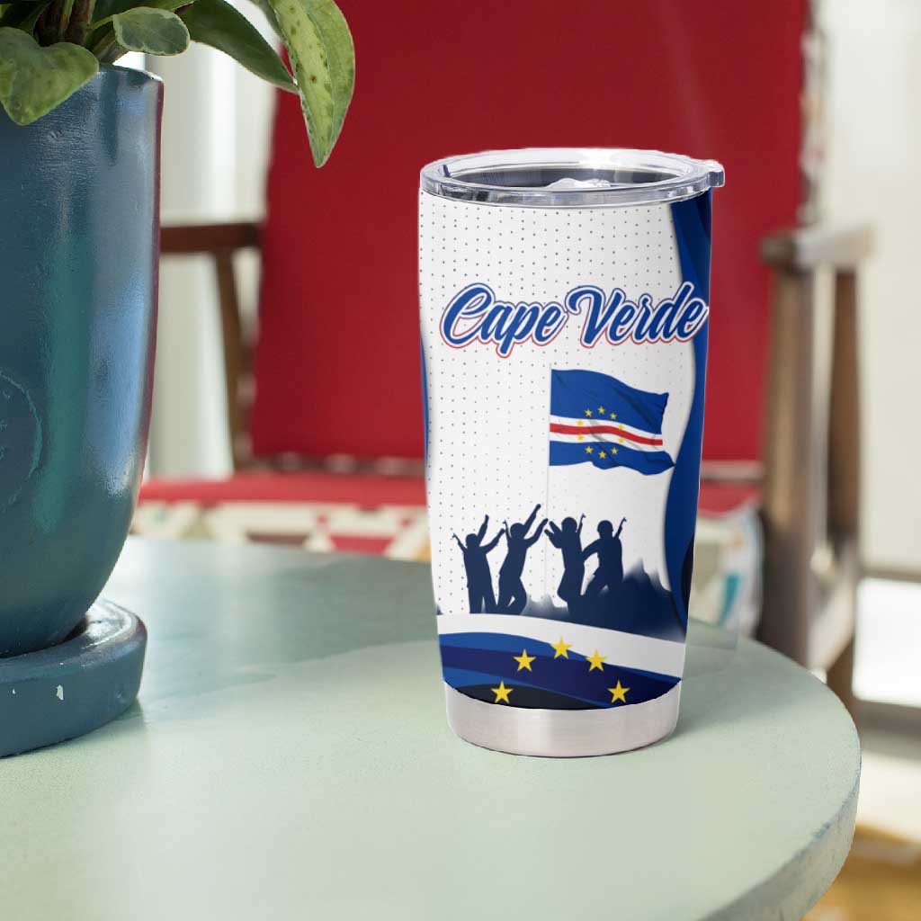 Cape Verde Tumbler Cup with Independence Day 5th July Flag Celebration Spirit