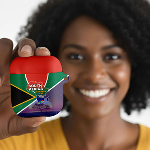 South Africa Heritage Day AirPods Case Celebrating Roots Flag Map Sunset Savanna
