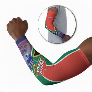 South Africa Heritage Day Arm Sleeves Celebrating Roots Flag Map Sunset Savanna