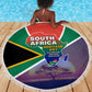 South Africa Heritage Day Beach Blanket Celebrating Roots Flag Map Sunset Savanna