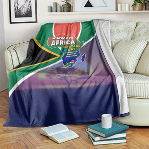 South Africa Heritage Day Blanket Celebrating Roots Flag Map Sunset Savanna