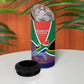 South Africa Heritage Day 4 in 1 Can Cooler Tumbler Celebrating Roots Flag Map Sunset Savanna