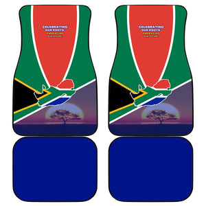 South Africa Heritage Day Car Mats Celebrating Roots Flag Map Sunset Savanna