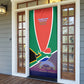 South Africa Heritage Day Door Cover Celebrating Roots Flag Map Sunset Savanna