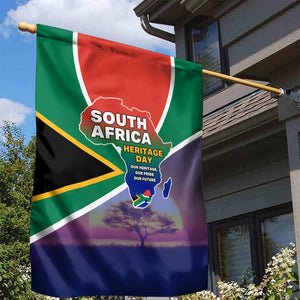 South Africa Heritage Day Garden Flag Celebrating Roots Flag Map Sunset Savanna