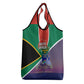 South Africa Heritage Day Grocery Bag Celebrating Roots Flag Map Sunset Savanna
