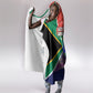 South Africa Heritage Day Hooded Blanket Celebrating Roots Flag Map Sunset Savanna
