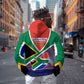 South Africa Heritage Day Hoodie Celebrating Roots Flag Map Sunset Savanna