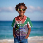 South Africa Heritage Day Kid Hawaiian Shirt Celebrating Roots Flag Map Sunset Savanna