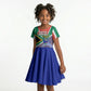 South Africa Heritage Day Kid Short Sleeve Dress Celebrating Roots Flag Map Sunset Savanna