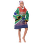 South Africa Heritage Day Kid Wearable Blanket Hoodie Celebrating Roots Flag Map Sunset Savanna