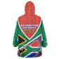 South Africa Heritage Day Kid Wearable Blanket Hoodie Celebrating Roots Flag Map Sunset Savanna
