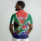 South Africa Heritage Day Polo Shirt Celebrating Roots Flag Map Sunset Savanna