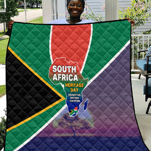 South Africa Heritage Day Quilt Celebrating Roots Flag Map Sunset Savanna