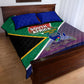 South Africa Heritage Day Quilt Bed Set Celebrating Roots Flag Map Sunset Savanna
