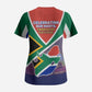 South Africa Heritage Day Scrub Top Celebrating Roots Flag Map Sunset Savanna