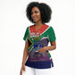 South Africa Heritage Day Scrub Top Celebrating Roots Flag Map Sunset Savanna