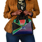 South Africa Heritage Day Shoulder Handbag Celebrating Roots Flag Map Sunset Savanna
