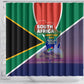 South Africa Heritage Day Shower Curtain Celebrating Roots Flag Map Sunset Savanna