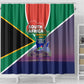 South Africa Heritage Day Shower Curtain Celebrating Roots Flag Map Sunset Savanna