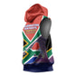 South Africa Heritage Day Sleeveless Hoodie Celebrating Roots Flag Map Sunset Savanna